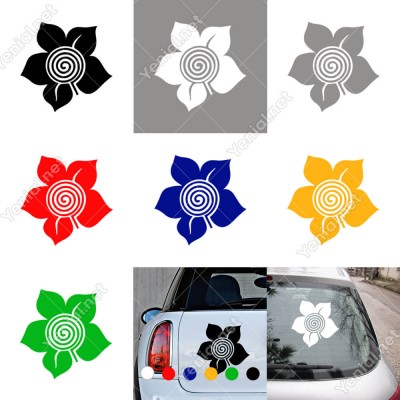 İçi Sprial Dönüşlü Beş Yapraklı Çiçek Etiket Sticker Yapıştırma