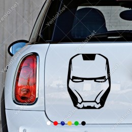 Iron Man Amblem Logo Sticker Yapıştırma
