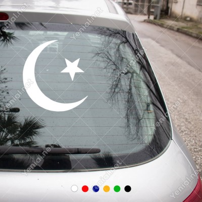 İstanbul ve Ay Ay Yıldız Simgesi Araba Sticker