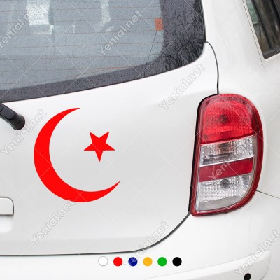 İstanbul ve Ay Ay Yıldız Simgesi Araba Sticker