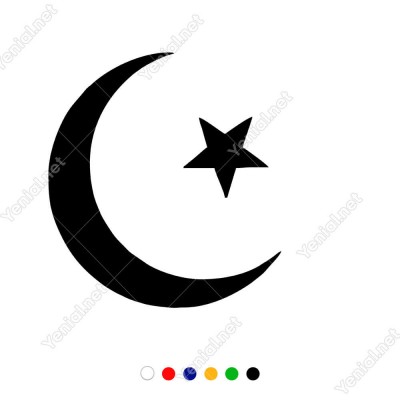 İstanbul ve Ay Ay Yıldız Simgesi Araba Sticker