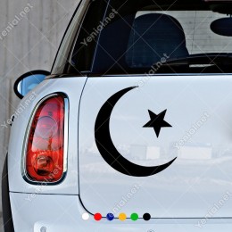 İstanbul ve Ay Ay Yıldız Simgesi Araba Sticker