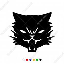 Komik Kızgın Kedi Hayvan Sticker Yapıştırması