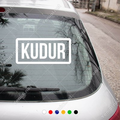 Kudur Yazısı Araba Araç Sticker Yapıştırma