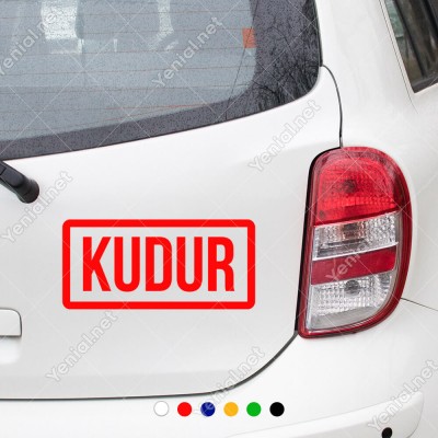 Kudur Yazısı Araba Araç Sticker Yapıştırma