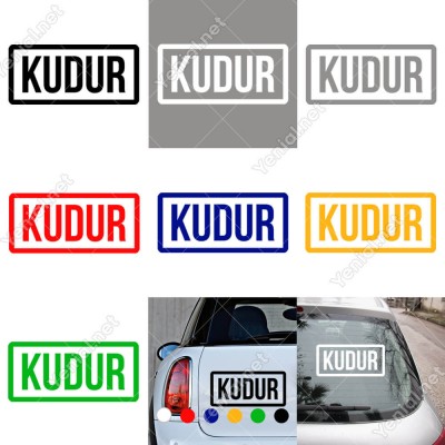 Kudur Yazısı Araba Araç Sticker Yapıştırma