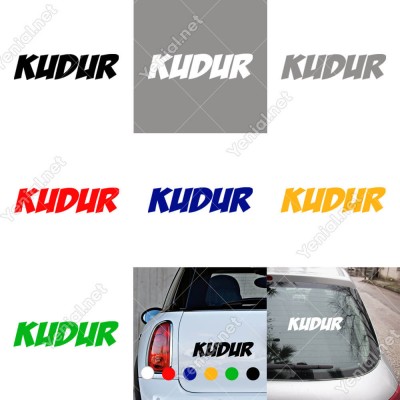 Kudur Yazısı Araç ve Duvar İçin Sticker Yapıştırma