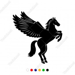 Pegasus Ayakları Havada Uçan At Başı Yunan Mitoloji At Sticker
