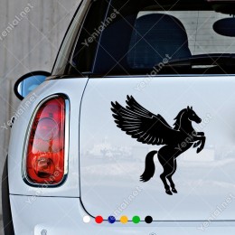 Pegasus Ayakları Havada Uçan At Başı Yunan Mitoloji At Sticker