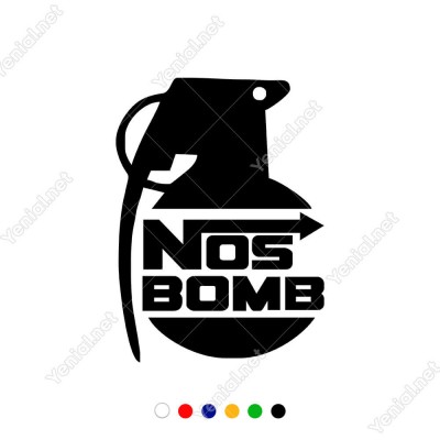 Pimli Bomba ve Nos Bomb Yazısı Sticker Yapıştırma