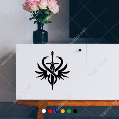Sağ Sol Yönlü Yılan Kılıç ve Yılan Etiket Sticker Yapıştırma