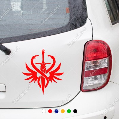 Sağ Sol Yönlü Yılan Kılıç ve Yılan Etiket Sticker Yapıştırma