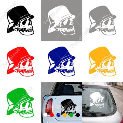 Şapkalı Kuru Kafa Etiket Sticker Yapıştırma
