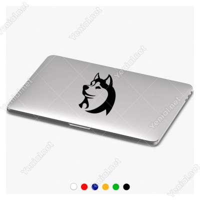 Sevimli Sibirya Kurdu Araç Araba Duvar Sticker