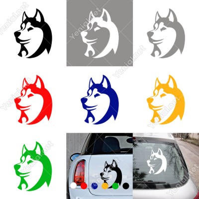 Sevimli Sibirya Kurdu Araç Araba Duvar Sticker