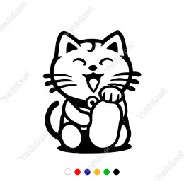 Sevimli ve Minik Kedi Sticker Yapıştırması