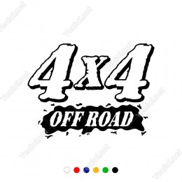 Sıçrama Efektli 4x4 Ofroad Yazısı Sticker Yapıştırma