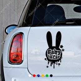 Taşvan ve Baby İn Car Yazısı Yazısı Sticker Yapıştırması