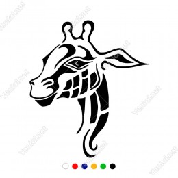 Tatlış Zürafa Yüzü Sticker Yapıştırma