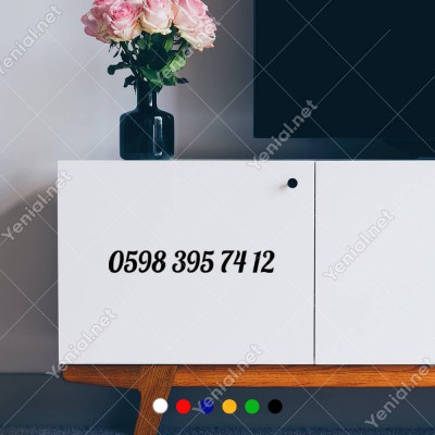 Telefon Numarası Özel Sticker Araç Araba Motor Sticker 2 Adet
