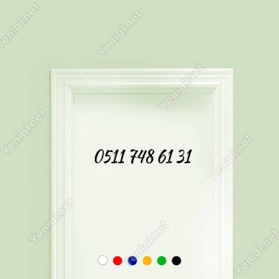 Telefon Numarası Özel Sticker Araç Araba Motor Sticker 2 Adet