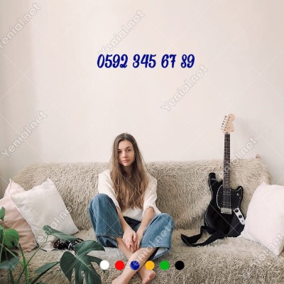 Telefon Numarası Özel Sticker Araç Araba Motor Sticker 2 Adet