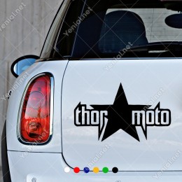 Thor Moto Yazısı ve Yıldız Sticker Yapıştırma