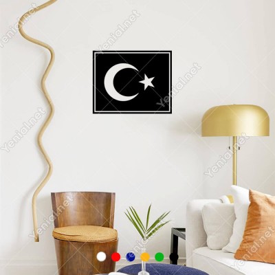 Türk Bayrağı Çerçeveli Sticker Yapıştırması