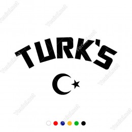 Turk’s Yazısı Ay Yıldız Araç ve Duvar İçin Sticker Yapıştırma