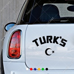Turk’s Yazısı Ay Yıldız Araç ve Duvar İçin Sticker Yapıştırma