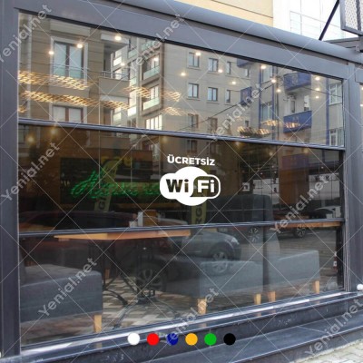 Ücretsiz Wifi Logo Sticker Duvar Cam Araç Sticker Yapıştırma