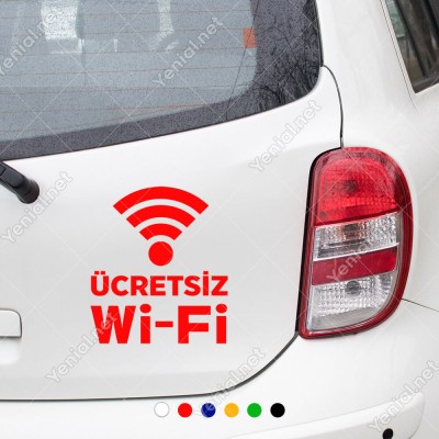 Ücretsiz Wifi Simgesi Sticker Yapıştırma