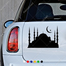 Üzerinde Ay ve Yılzdı Bulunan Cami İstanbul Sticker