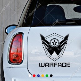 Warface Logosu Maskesi Sticker Yapıştırma