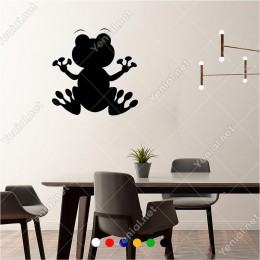Aşırı Sevimli Görünen Kurbağa 60x60 cm Duvar Sticker