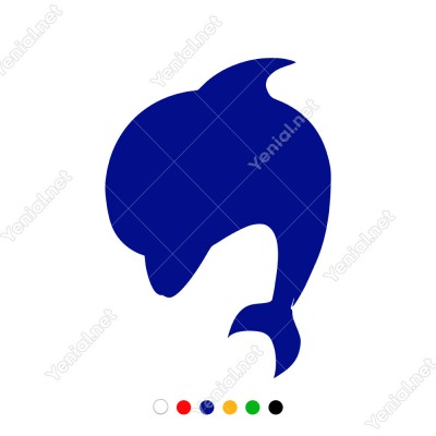 Atlayıp Geriye Dönen Yunus Balığı Sticker