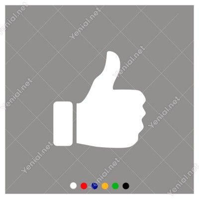 Beğenme Like İşareti Sağ El Sticker