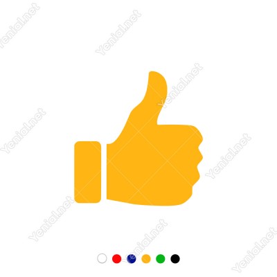 Beğenme Like İşareti Sağ El Sticker