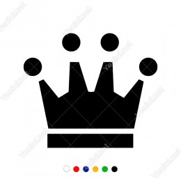 Dört Başlıklı İki Parçalı Kral Tacı King Sticker