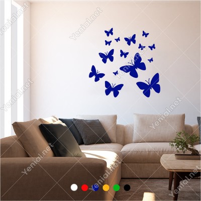 Farklı Ebat ve Çeşitte Kelebekler Butterfly 60x44 cm Duvar Sticker