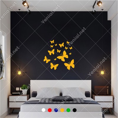 Farklı Ebat ve Çeşitte Kelebekler Butterfly 60x44 cm Duvar Sticker