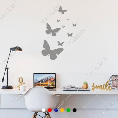 Farklı Ebat ve Ölçülerde Kelebekler 60x42 cm Duvar Sticker