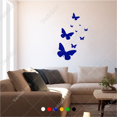 Farklı Ebat ve Ölçülerde Kelebekler 60x42 cm Duvar Sticker