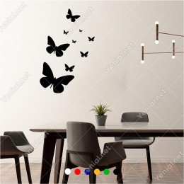 Farklı Ebat ve Ölçülerde Kelebekler 60x42 cm Duvar Sticker