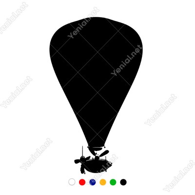 Sıcak Hava Balonu Hacada Uçuyor Sticker