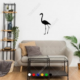 Yavaş Yavaş Yürüyen Flamingo Kuşu Sticker