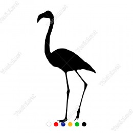 Yavaş Yavaş Yürüyen Flamingo Kuşu Sticker