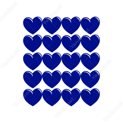 14 Şubat Sevgililer Günü Kalp 20 Adet (10cm) Sticker Yapıştırma