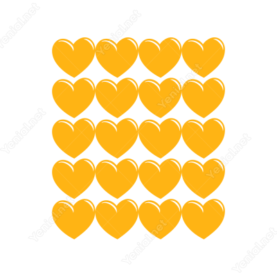 14 Şubat Sevgililer Günü Kalp 20 Adet (10cm) Sticker Yapıştırma