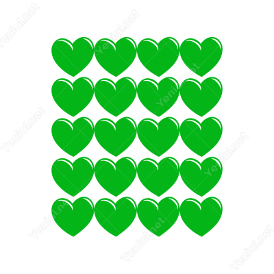 14 Şubat Sevgililer Günü Kalp 20 Adet (10cm) Sticker Yapıştırma